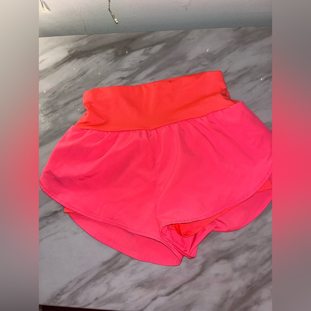SHEIN neon pink running shorts S